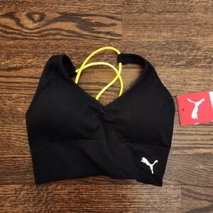 Ribbed Puma Bra with Neon Straps
